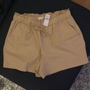 LOFT Tan High Waist Shorts for Effortless Style